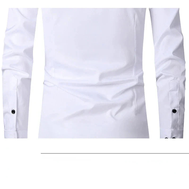 Camisa Social Masculina Elástica Slim Fit