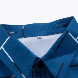 PAGUE 3 LEVE 5 - Camisa Manga Longa Casual European em Seda Gelo e Poliéster + BRINDES: Cinto, Carteira e Relógio