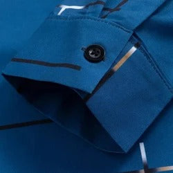 PAGUE 3 LEVE 5 - Camisa Manga Longa Casual European em Seda Gelo e Poliéster + BRINDES: Cinto, Carteira e Relógio