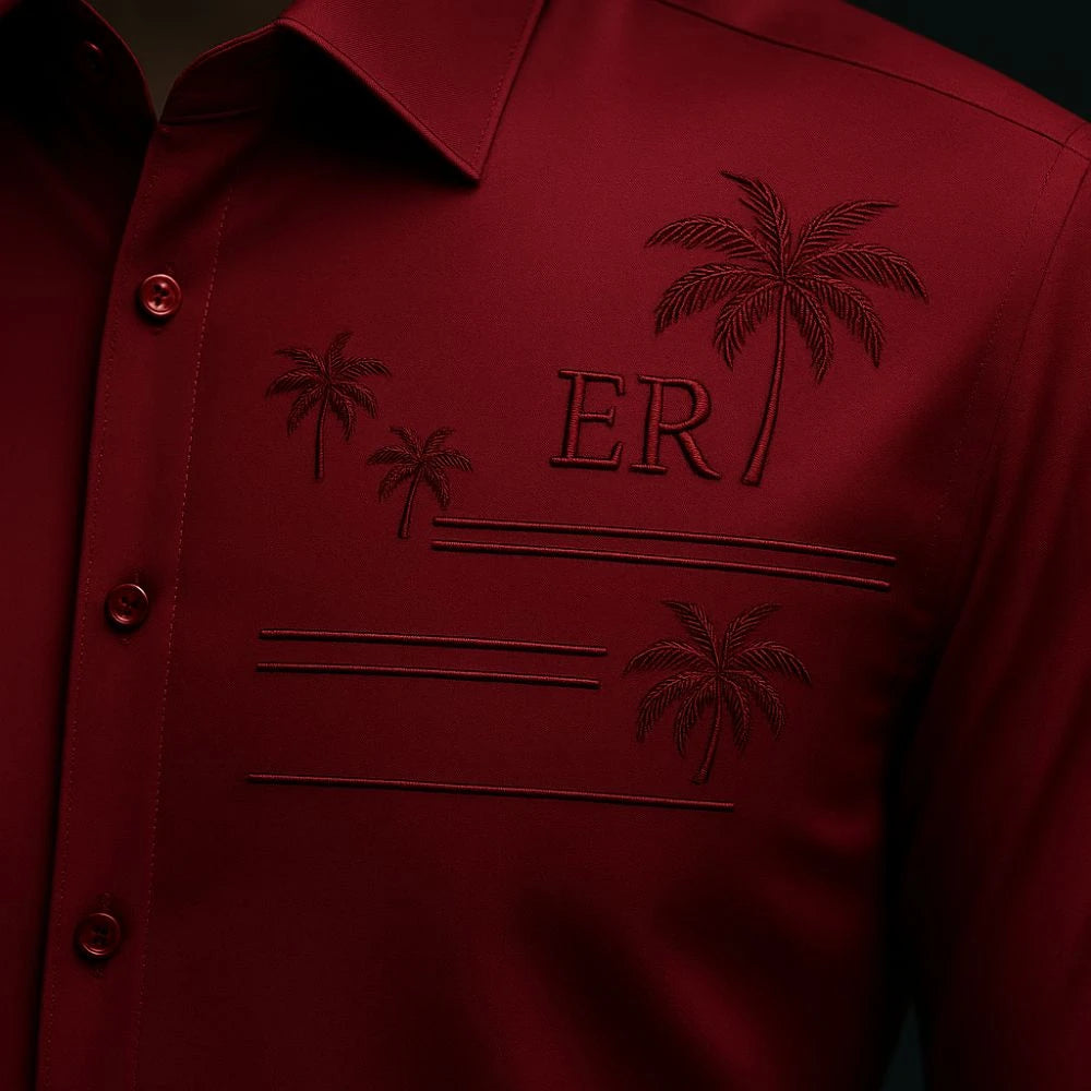 [PAGUE 3 LEVE 5] Camisa Social Masculina Rivanel em 68% Viscose, 27% Seda Tecnológica e 5% Elastano + BRINDES: Cinto, Carteira e Relógio