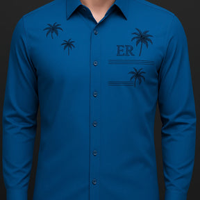 [PAGUE 3 LEVE 5] Camisa Social Masculina Rivanel em 68% Viscose, 27% Seda Tecnológica e 5% Elastano + BRINDES: Cinto, Carteira e Relógio