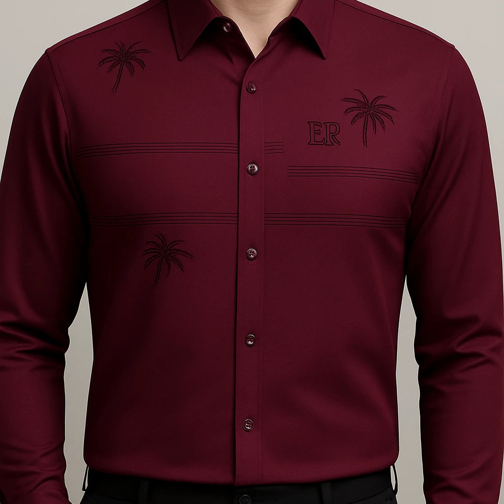 [PAGUE 3 LEVE 5] Camisa Social Masculina Rivanel em 68% Viscose, 27% Seda Tecnológica e 5% Elastano + BRINDES: Cinto, Carteira e Relógio
