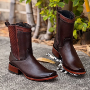 Kit Bota Maverick 4.0 em Couro Legítimo com Palmilha Ortopédica +BRINDES: Boné, Cinto e Carteira