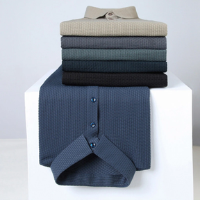 [Leve 5, Pague 3] Camisa Polo Masculina Drax em Seda Gelo e Poliéster (QUEIMA DE ESTOQUE)